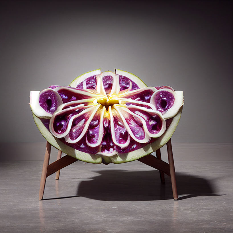 Frank Jacobus Ai Generated Series Envisions Surreal Fruit Chairs