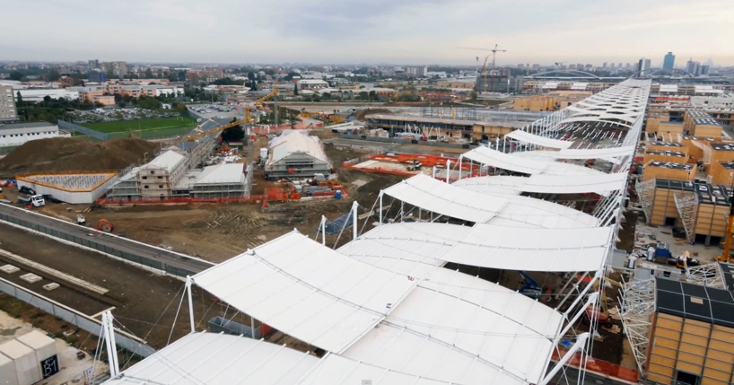 Drone Documents Construction Progress At Milan S Expo Site