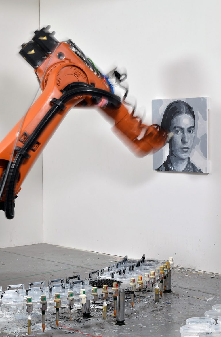 These Robot Portraits Are Painted Unguided By The Human Mind Or Eye