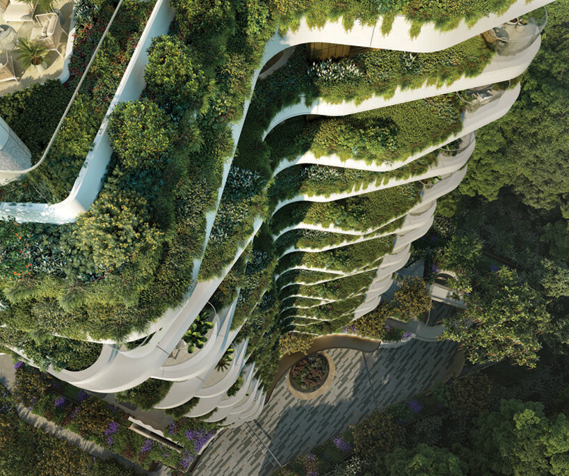 Plp Architecture Designs Park Nova Tower As An Undulating Vertical Garden
