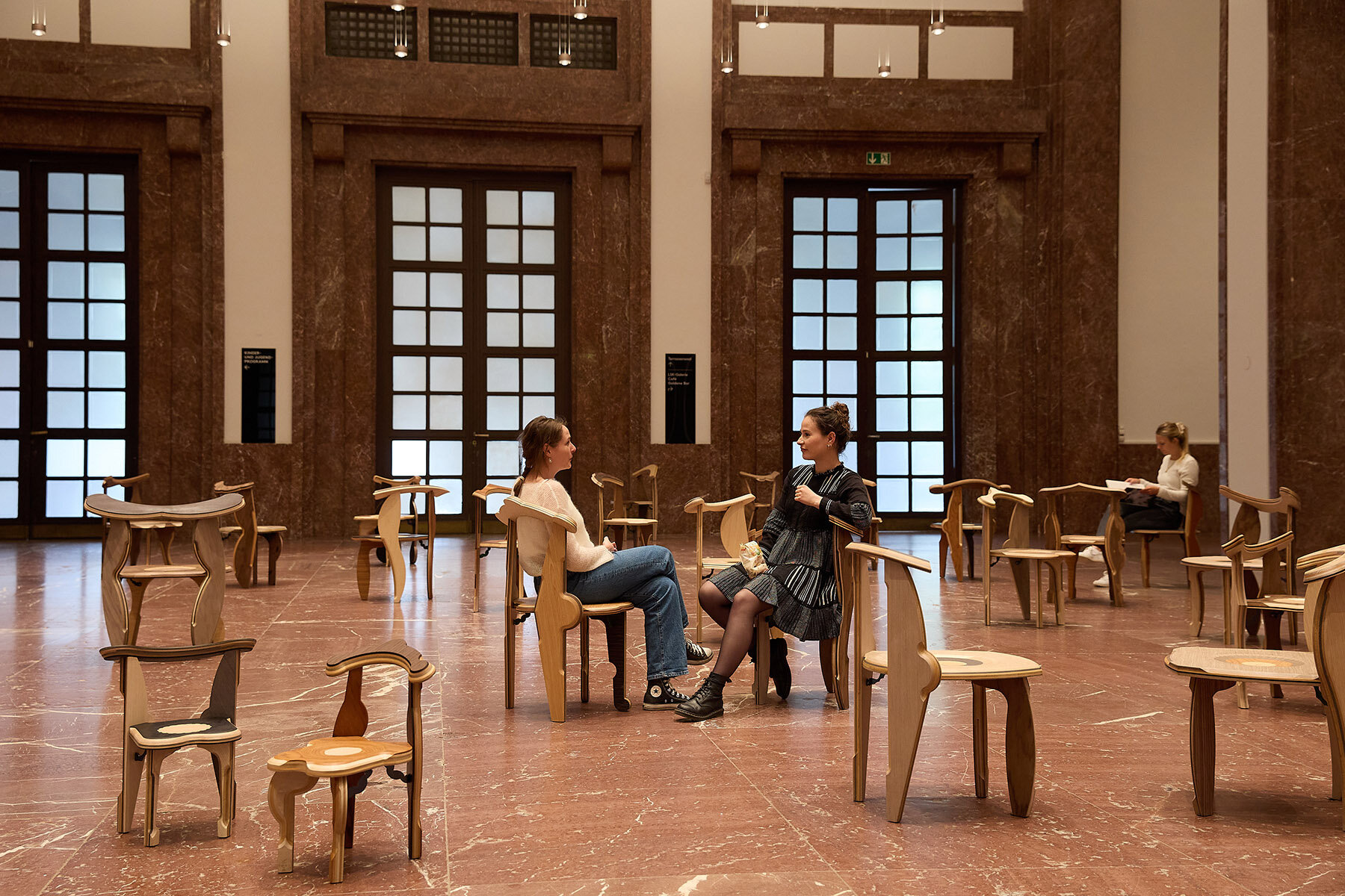 Martino Gamper Sitzung Chairs Turn Haus Der Kunst Into Social Space