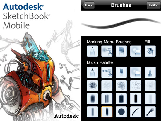 how to color in autodesk sketchbook mobile