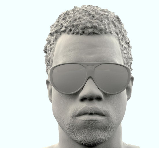 kanye west 3D featured on complex magazine