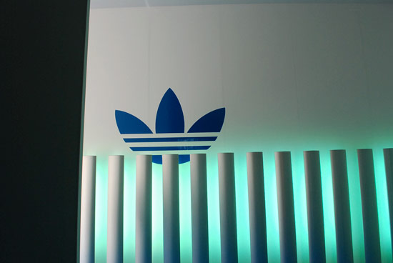 adidas original's liquid story installation by felice limosani