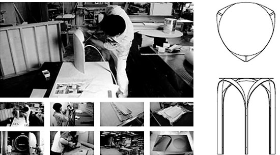 'trio' stool by mile project