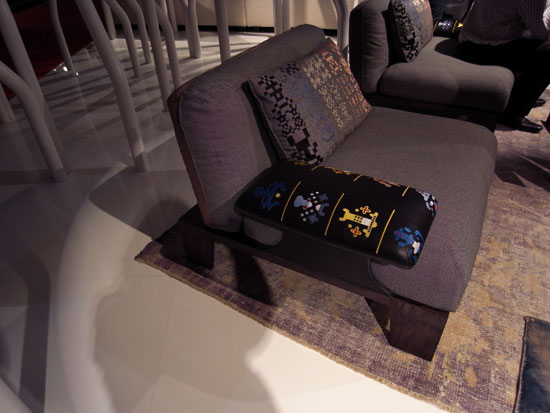 patricia urquiola's fergana + rift seating for moroso at milan design week 09