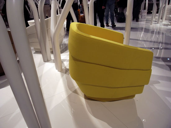 patricia urquiola's fergana + rift seating for moroso at milan design week 09