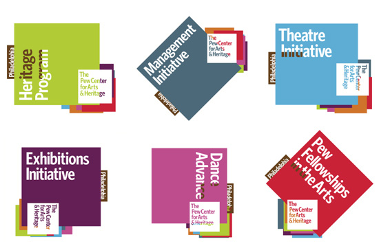 the pew center for arts & heritage identity by johnson banks