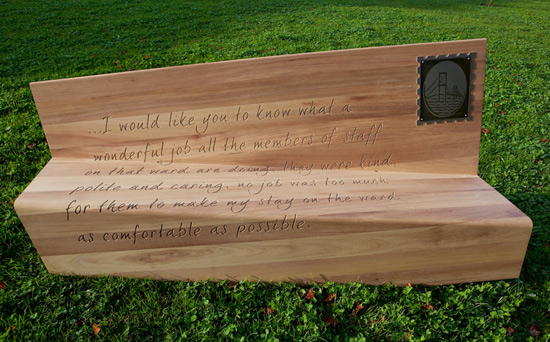 letter bench by boex