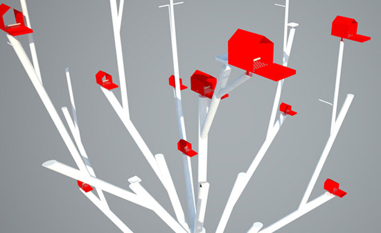 emilio marin and claudio magrini: modular tree installation