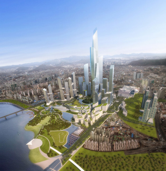 daniel libeskind: dream hub yongsan IBD masterplan   archipelago 21