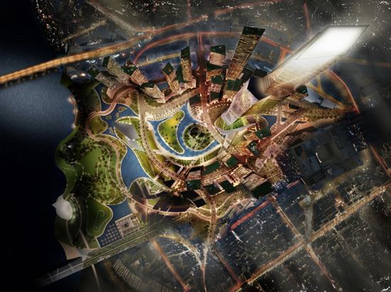 daniel libeskind: dream hub yongsan IBD masterplan   archipelago 21