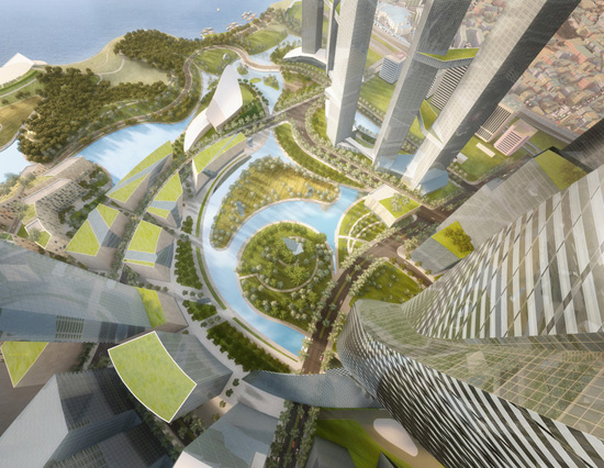 daniel libeskind: dream hub yongsan IBD masterplan   archipelago 21
