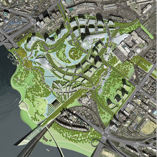 daniel libeskind: dream hub yongsan IBD masterplan   archipelago 21