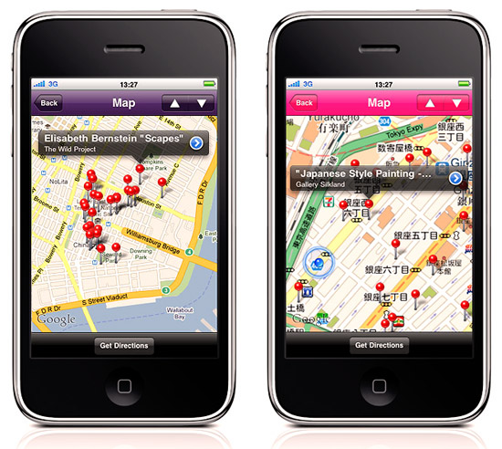 tokyo / new york art beat iPhone app