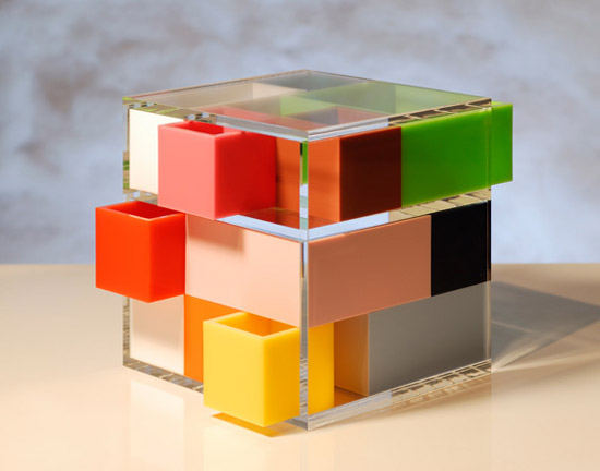 Puzzle Cube of Plexiglas