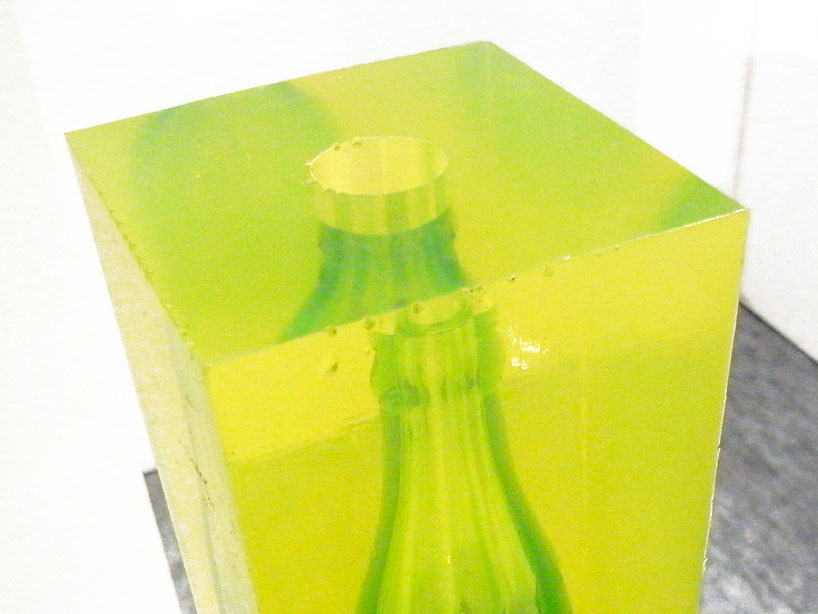 jaeuk jung: coca cola bottle in amber like polymer