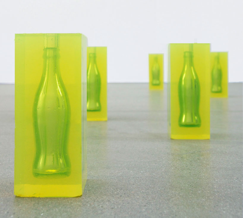 jaeuk jung: coca cola bottle in amber like polymer