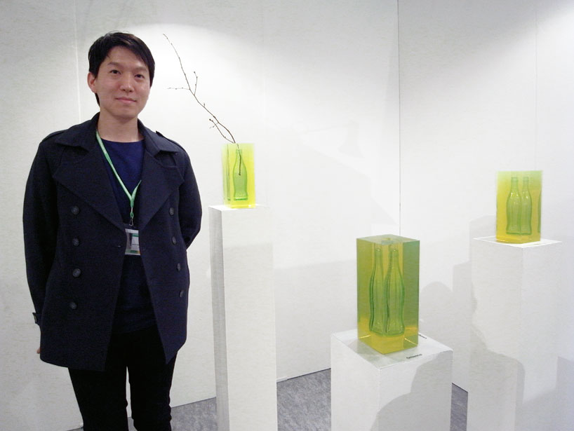 jaeuk jung: coca cola bottle in amber like polymer