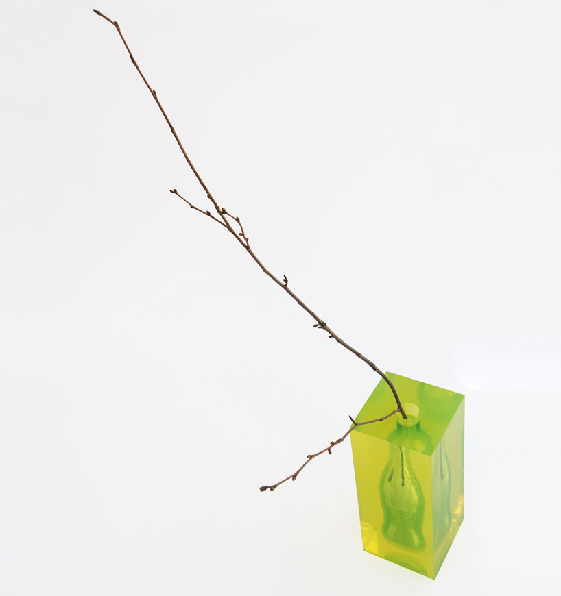 jaeuk jung: coca cola bottle in amber like polymer