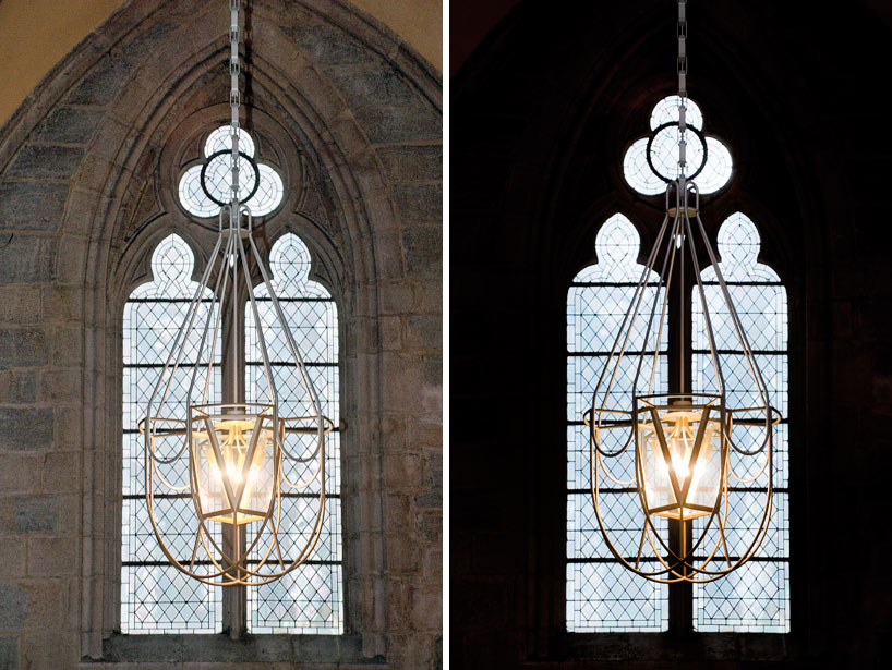 matali crasset: chandeliers for cathedral of saint b&eacute;nigne in dijon
