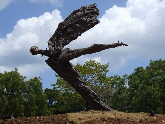 alberto lescay's monument dedicated to wilfredo lam at art biennial of havana