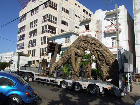 alberto lescay's monument dedicated to wilfredo lam at art biennial of havana