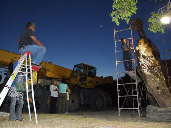 alberto lescay's monument dedicated to wilfredo lam at art biennial of havana