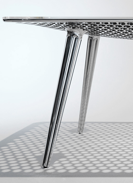 'colander' table by daniel rohr