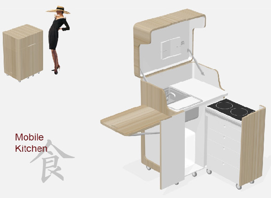'kenchikukagu' foldable rooms by toshihiko suzuki of atelier OPA
