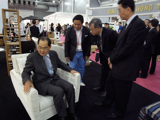 yothaka: pineapple fiber paper furniture