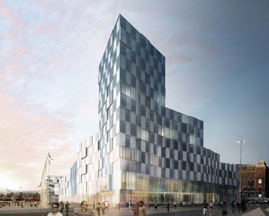 schmidt hammer lassen architect: crystalline landmark for helsingborg