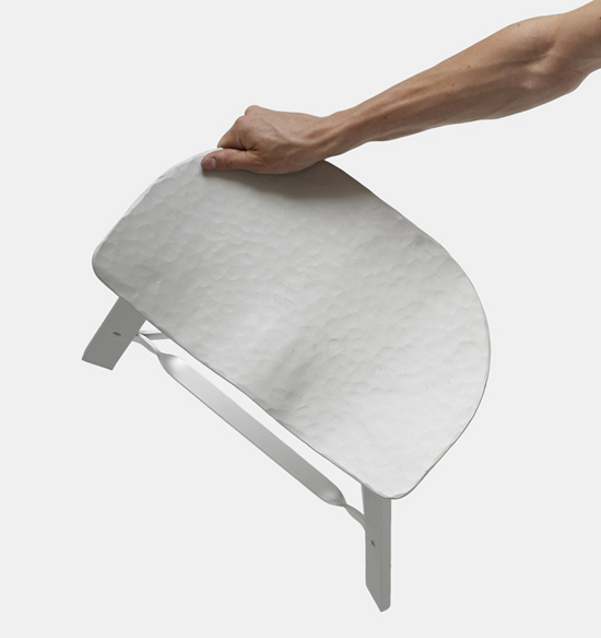 julien renault: hand forged aluminium stools