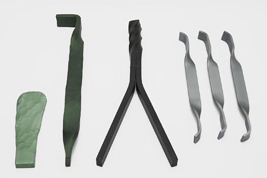 julien renault: hand forged aluminium stools