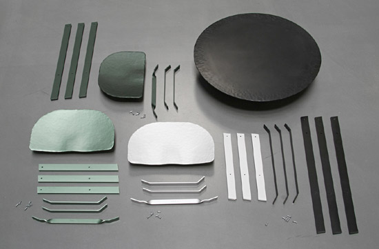 julien renault: hand forged aluminium stools