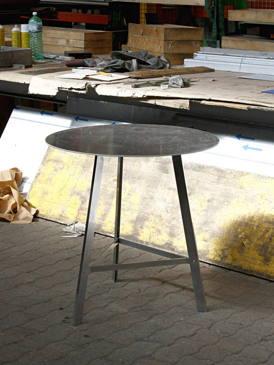 julien renault: hand forged aluminium stools