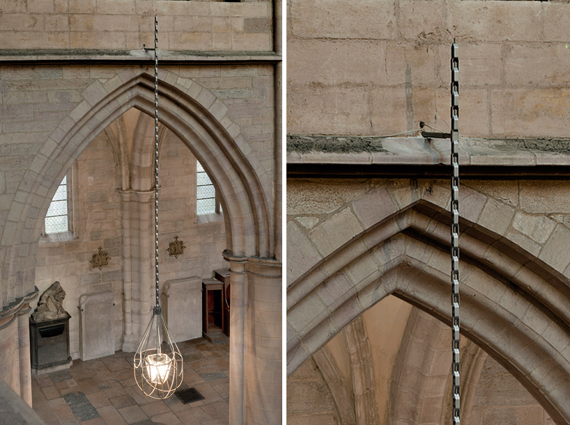 matali crasset: chandeliers for cathedral of saint b&eacute;nigne in dijon