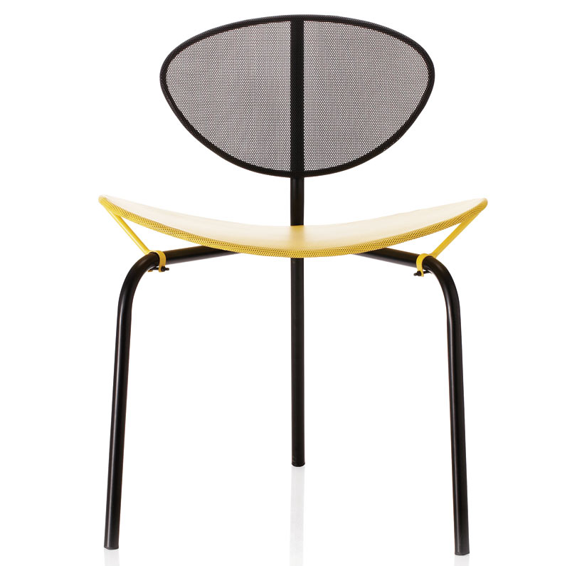 mathieu matégot: nagasaki chair + kangourou table for gubi