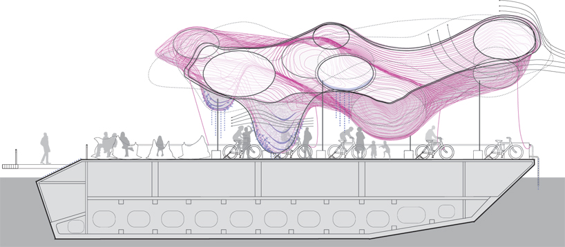 rachely rotem studio + phu hoang office: lighter than air for SHIFTboston barge 2011 design competition