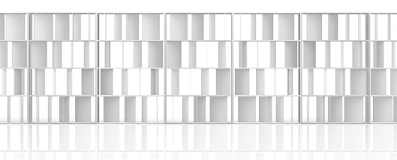 nendo's sundial shelving for kartell features movable dividers