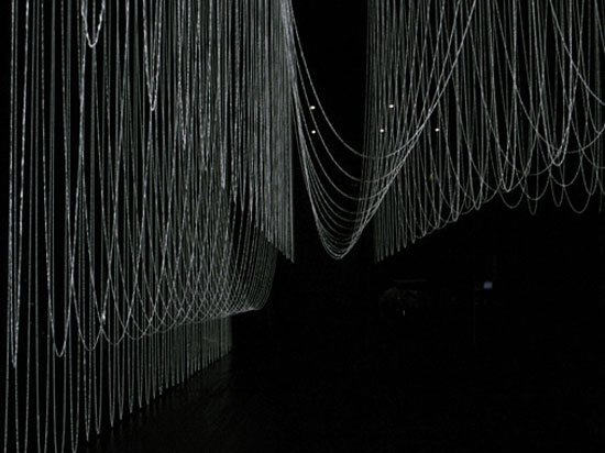 ryuji nakamura architects: paper and ribbon installations