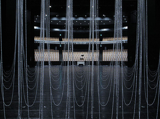ryuji nakamura architects: paper and ribbon installations