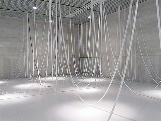 ryuji nakamura architects: paper and ribbon installations