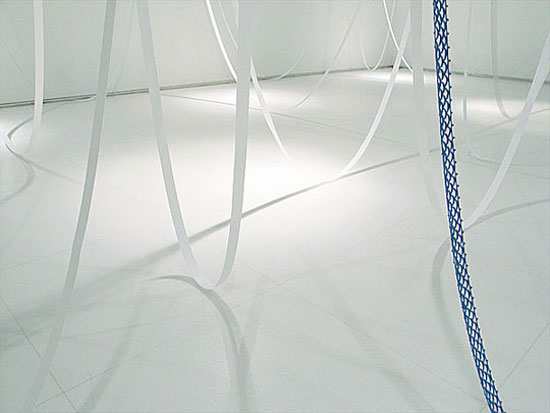ryuji nakamura architects: paper and ribbon installations