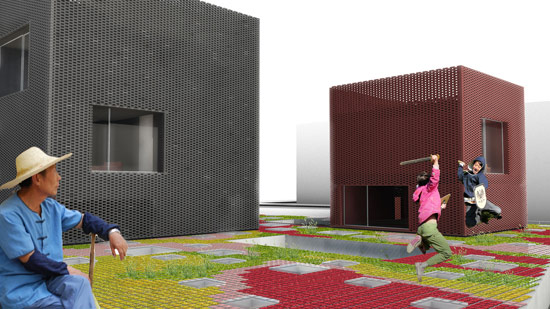 ordos 100: 'double class villa' by babel architectures