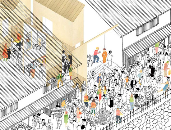 tonoma architects: ceramics market, osaka, japan