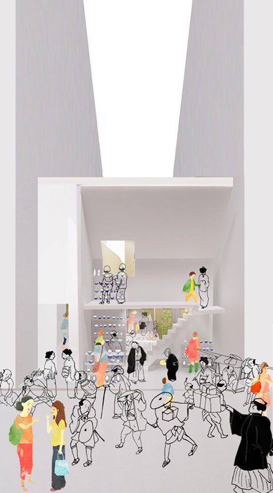 tonoma architects: ceramics market, osaka, japan