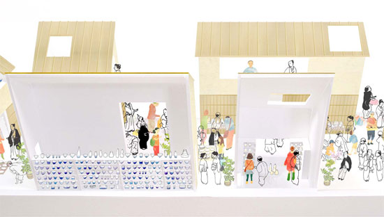 tonoma architects: ceramics market, osaka, japan