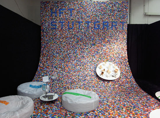 hochschule für technik: bottle cap installation