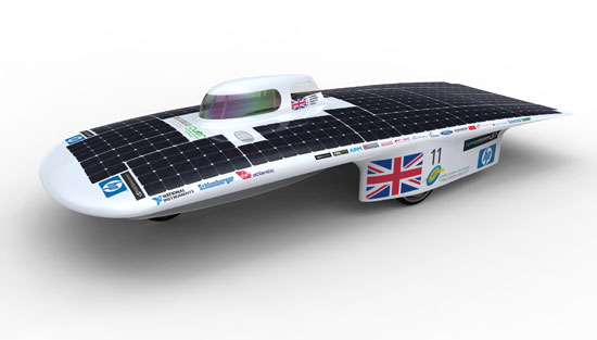 endeavour solar powered racing car